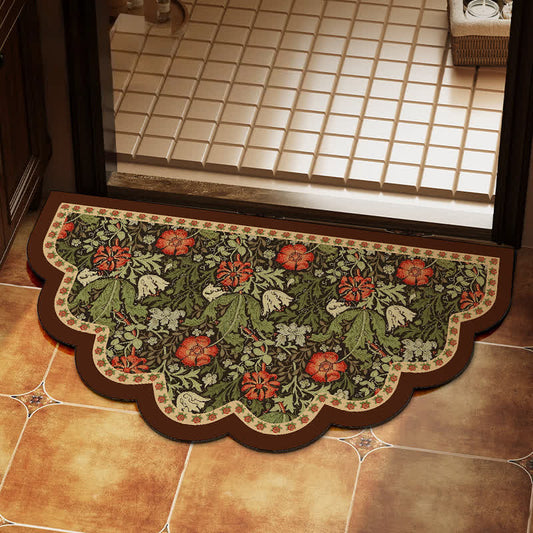 Classic Mahogany Floral Diatom Mud Mat - 19"W x 35"L - image 0