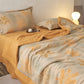 Cotton Gauze Jacquard Rustic Leaf Bedding - image 2