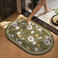 Retro Botanical Diatom Mud Anti-Slip Mat - Ellipse - 23"W x 35"L - image 2
