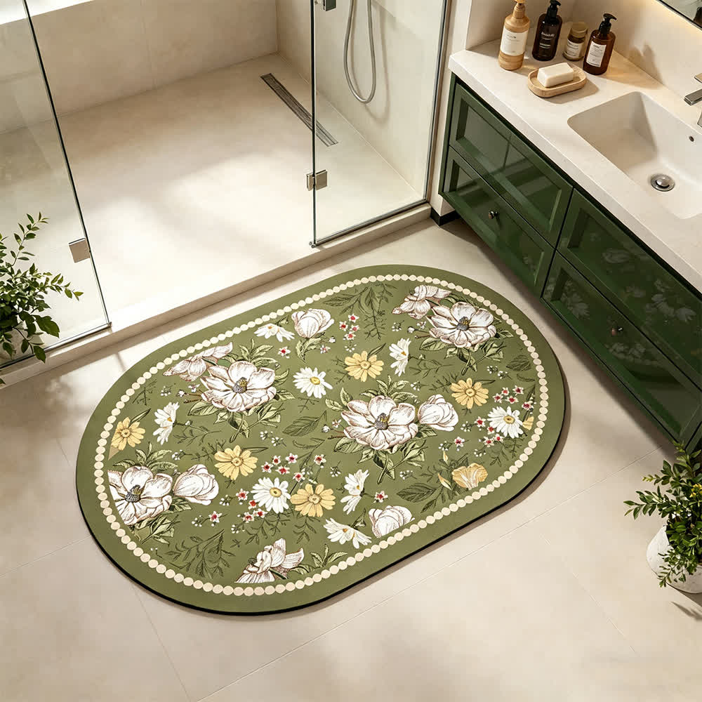 Retro Botanical Diatom Mud Anti-Slip Mat - image 4
