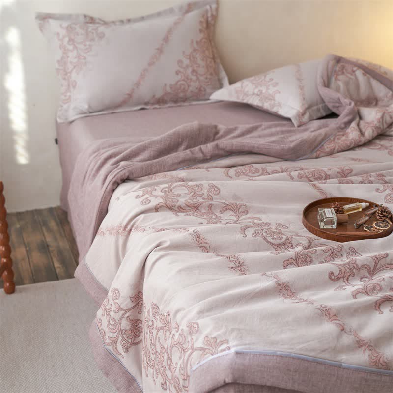 Cotton Gauze Jacquard Ornate Traditional Bedding - image 8