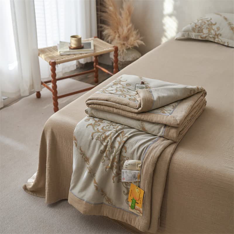 Cotton Gauze Jacquard Ornate Traditional Bedding - image 27