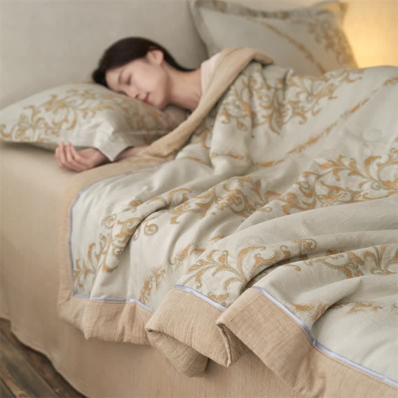Cotton Gauze Jacquard Ornate Traditional Bedding - image 24