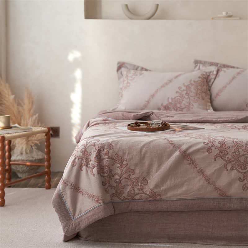 Cotton Gauze Jacquard Ornate Traditional Bedding - image 2