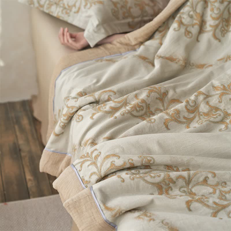 Cotton Gauze Jacquard Ornate Traditional Bedding - image 31
