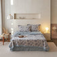 Cotton Gauze Jacquard Elegant Leaf Bedding - Blue - Bedding Set - King - image 18