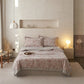 Cotton Gauze Jacquard Elegant Leaf Bedding - Pink - Bedding Set - King - image 0