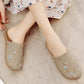 Embroidered Plum Bossom Comfy Flax Slippers - image 9