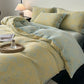 Artistic Floral & Leaf Cotton Gauze Bedding(4PCS) - image 1