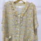 Yellow Floral Cotton Ruffle Loungewear Set - image 3
