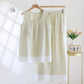 Solid Cotton Gauze Lace Loungewear Set - image 14