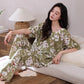 Olive Floral Cotton Loungewear Set - image 1