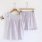 Ruffle Sleeve Gingham Cotton Pajama Set - image 6