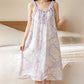 Ruffle Neck Floral Bamboo Cotton Nightgown - image 5