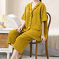 Mustard Cotton Ruffle Loungewear Set - image 4