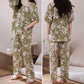 Olive Floral Cotton Loungewear Set - image 3