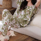 Olive Floral Cotton Loungewear Set - image 2