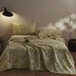 Artistic Vintage Rose Cotton Gauze Quilt - Green - 2PCS Pillow Towels - 20" x 29" - image 6