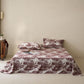 Country Toile Pure Cotton Sheet Bedspread - Brown - 2PCS Pillowcases - 40" x 20" - image 3