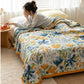Bright Floral Cotton Gauze Quilt Blanket - image 5