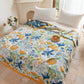 Bright Floral Cotton Gauze Quilt Blanket - image 4