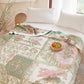 Floral Patchwork Cotton Gauze Quilt Blanket - image 3