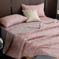Farmhouse Floral Three-Layer Cotton Gauze Quilt - Red - King - image 4