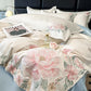 Floral & Butterfly Embroidered Cotton Bedding Set(4PCS) - image 4