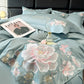 Floral & Butterfly Embroidered Cotton Bedding Set(4PCS) - image 8