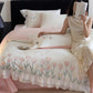 Tulip Embroidery Ruffled Lace Cotton Bedding(4PCS) - image 5
