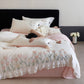 Tulip Embroidery Ruffled Lace Cotton Bedding(4PCS) - image 2