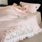 Tulip Embroidery Ruffled Lace Cotton Bedding(4PCS) - image 9