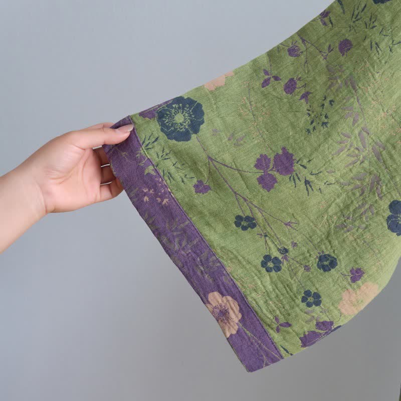 Garden Floral Organic Cotton Kimono Robe - image 9