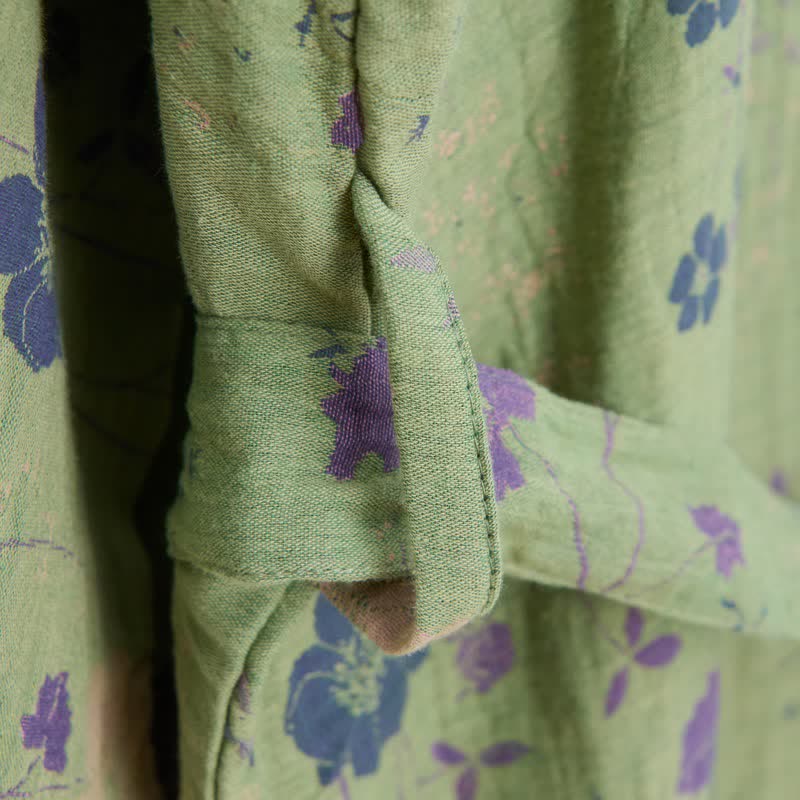 Garden Floral Organic Cotton Kimono Robe - image 12