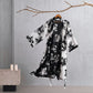 Watercolor Floral Organic Cotton Kimono Robe - Beige - 2XL - image 31