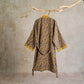 Yellow Floral Cotton Gauze Kimono Robe - image 1
