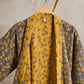 Yellow Floral Cotton Gauze Kimono Robe - image 3