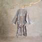 Gray Floral Cotton Gauze Kimono Robe - image 1