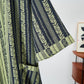 Leaf Striped Cotton Gauze Kimono Robe - image 5