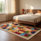 Vibrant Patchwork Geometric Area Rug - image 3