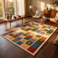 Colorful Patchwork Checkered Area Rug - image 2