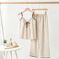 Beige Bow Detail Cami Lounge Set - image 0