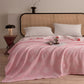 Oriental Ruyi Cloud Jacquard 3-Layer Gauze Quilt - Pink - Queen - image 4