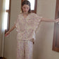 Lavender Floral Ruffle Sleeve Loungewear Set - image 5