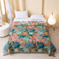 Vintage Tropical Floral  Reversible Gauze Quilt - image 1