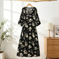 Elegant Floral V-Neck Lounge Dress - image 0