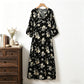 Elegant Floral V-Neck Lounge Dress - image 1