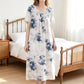 Blue Ink Style Floral Lounge Dress - image 2