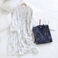 Unisex Floral Cotton Kimono Lounge Robe - image 2