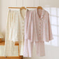 Colorful Stripe Check Cotton Matching Pajamas - image 7